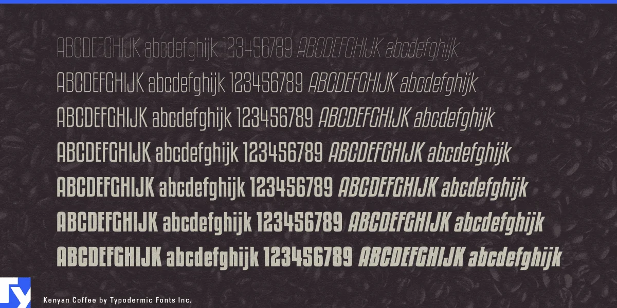Kenyan Coffee Font Family preview 4