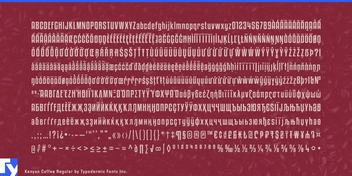 Kenyan Coffee Font Family preview 5