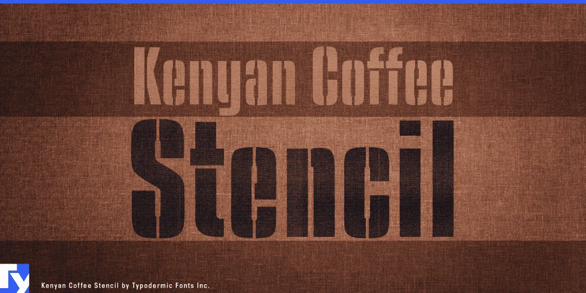 Kenyan Coffee Stencil Font