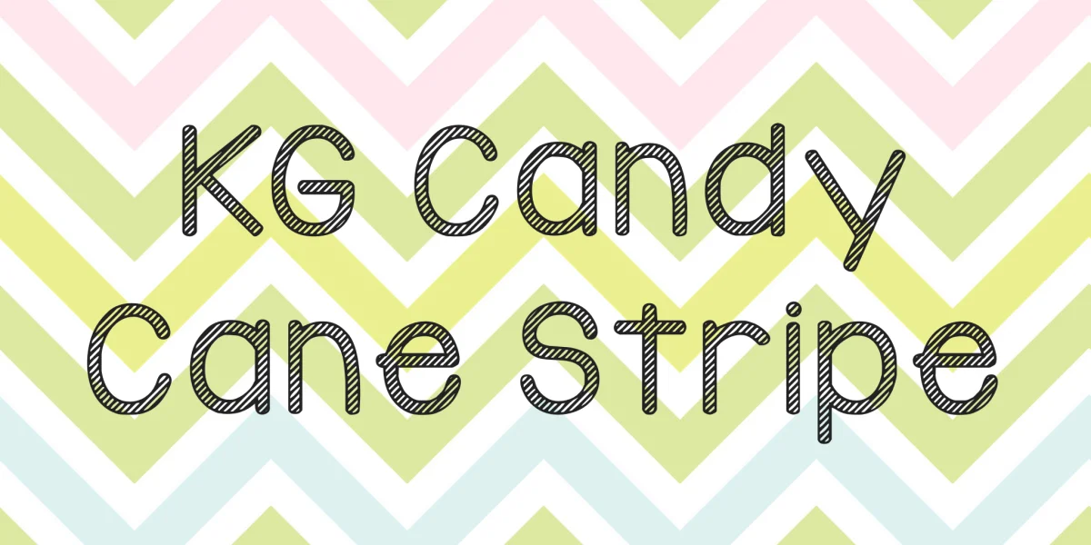 KG Candy Cane Stripe Font