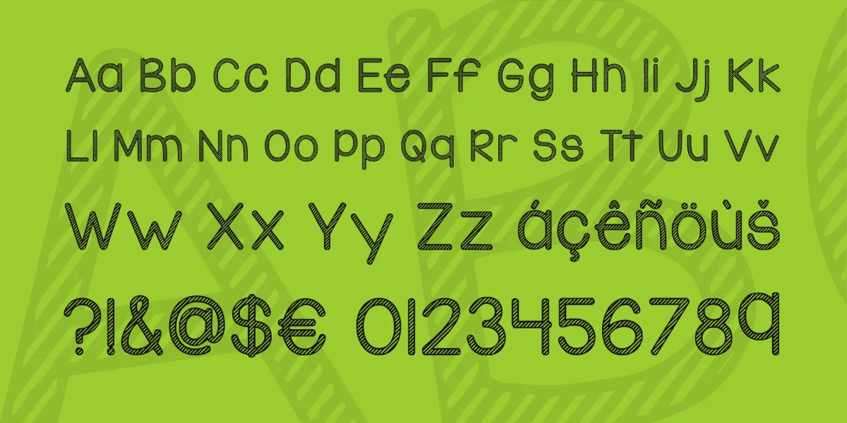 KG Candy Cane Stripe Font preview 4