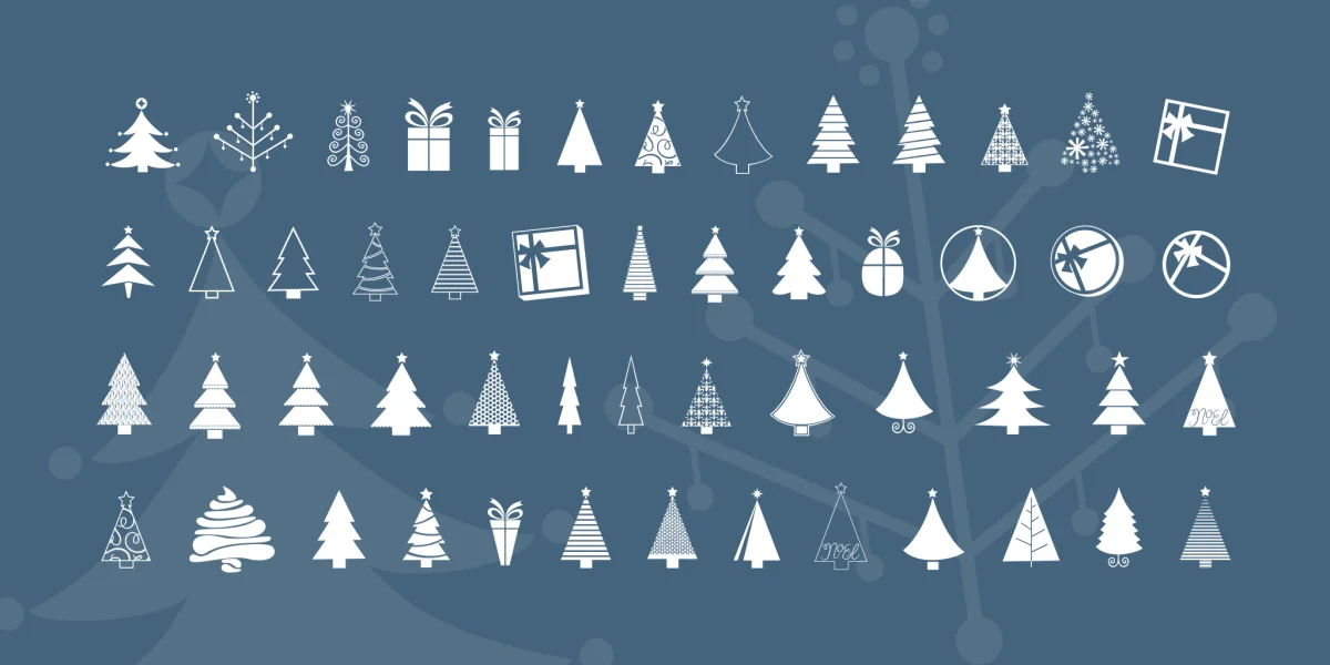 KG Christmas Trees Font