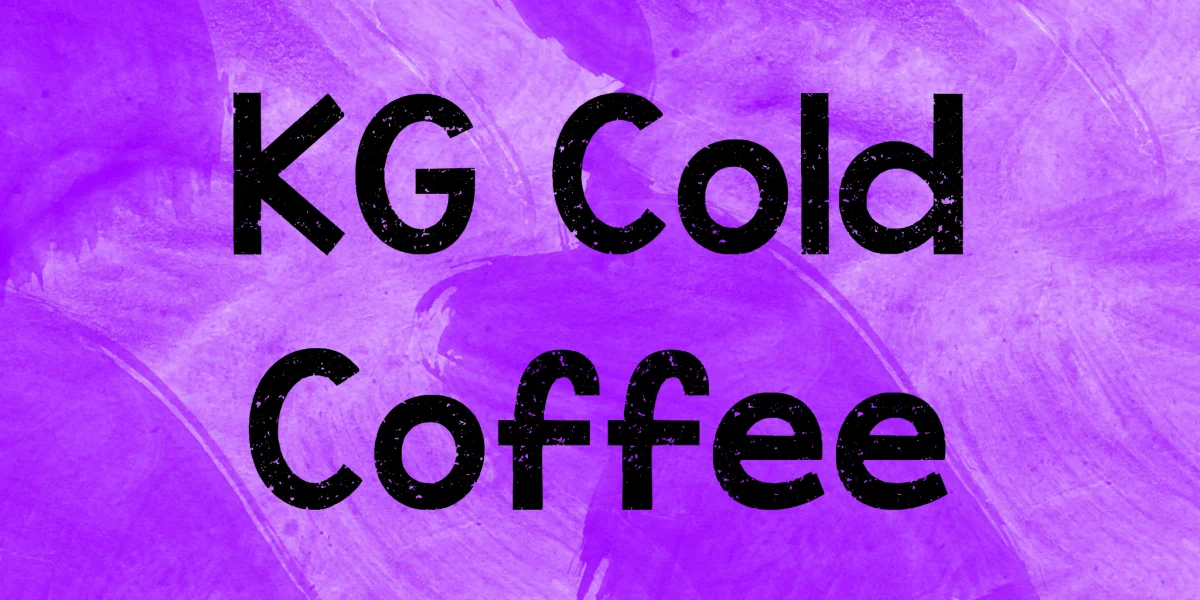 KG Cold Coffee Font