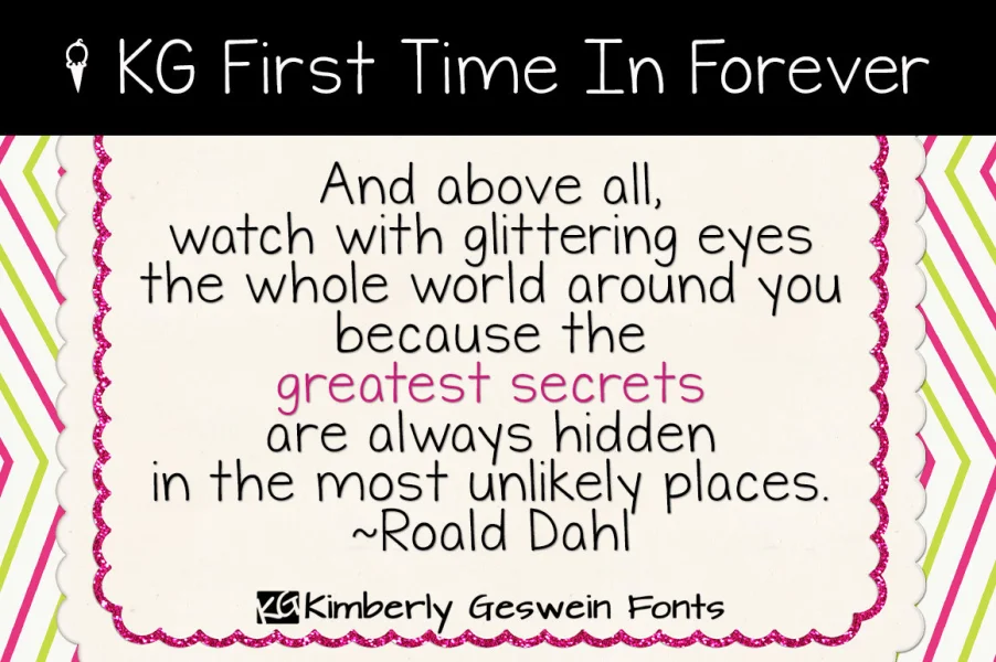 KG First Time In Forever Font