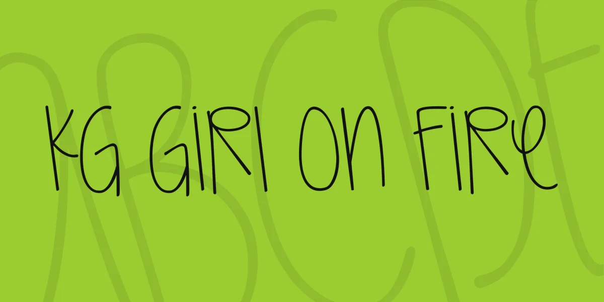 KG Girl On Fire Font