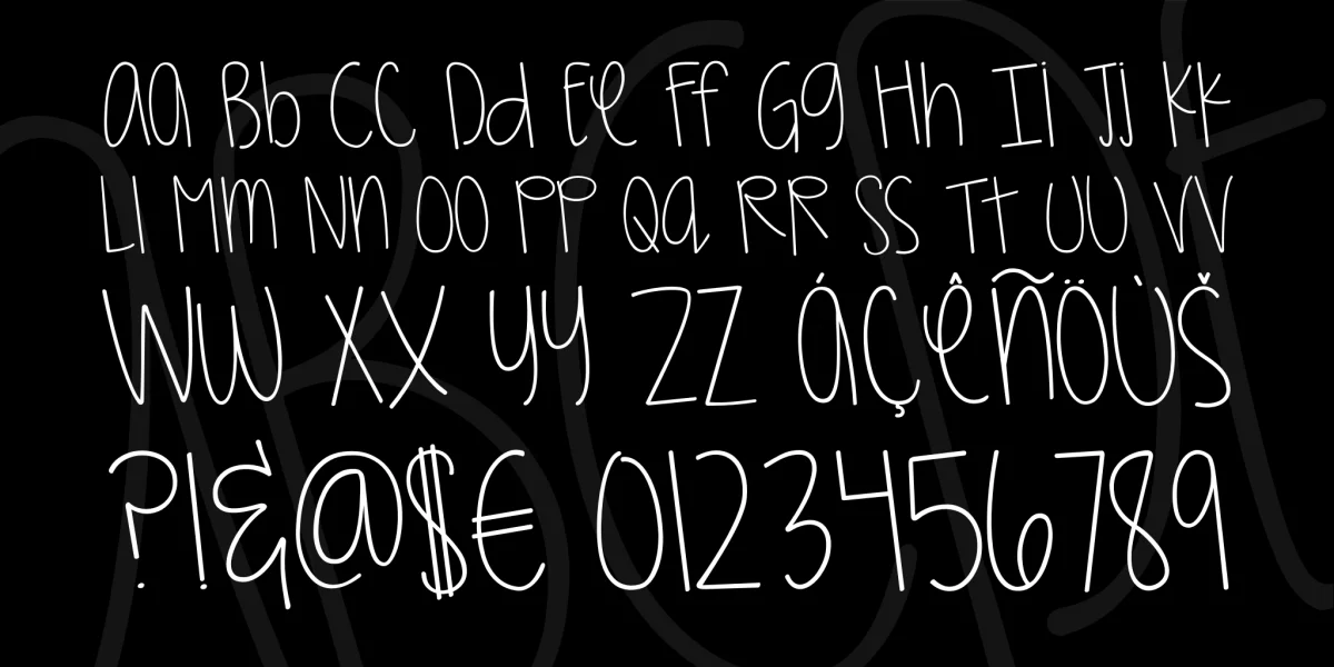 KG Girl On Fire Font preview 4