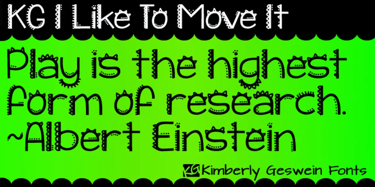 KG I Like To Move It Font