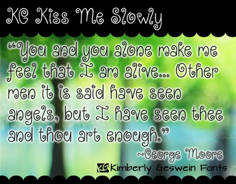 KG Kiss Me Slowly Font