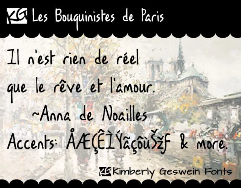 KG Les Bouquinistes de Paris Font