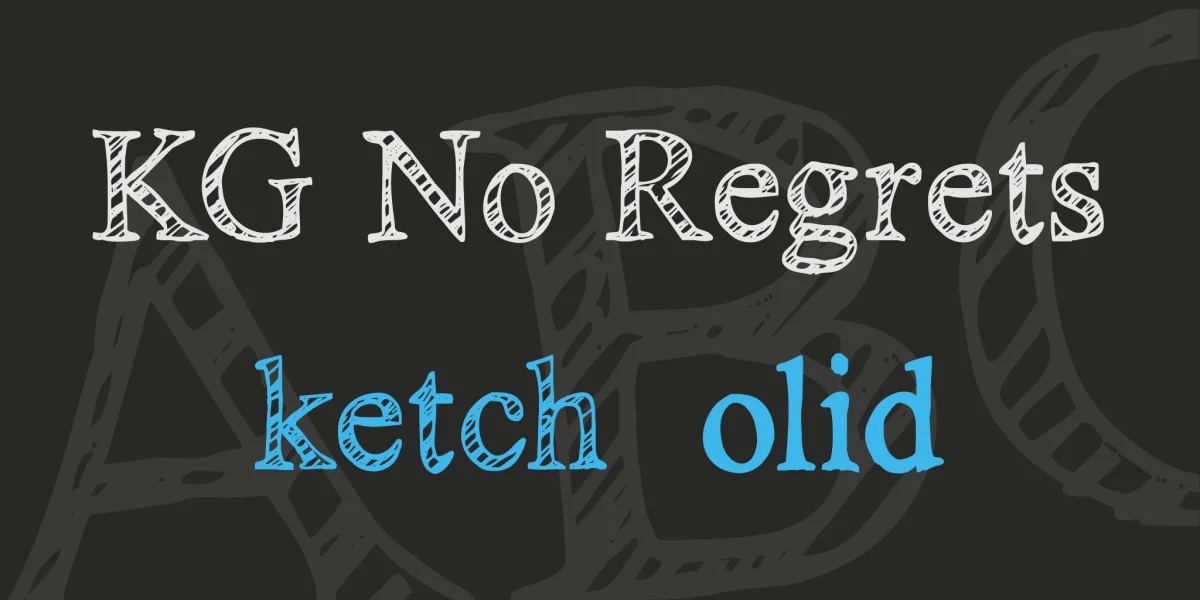 KG No Regrets Font Family