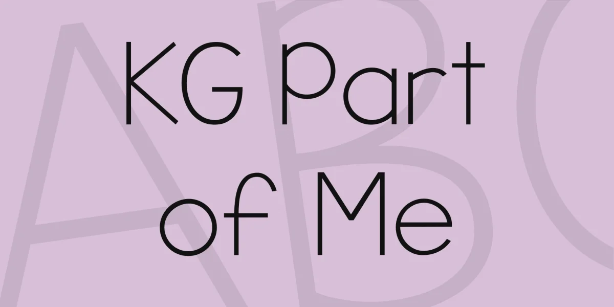 KG Part of Me Font