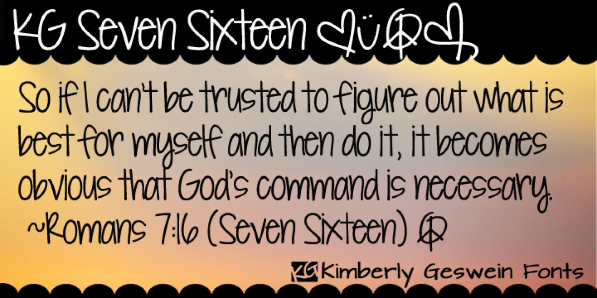 KG Seven Sixteen Font