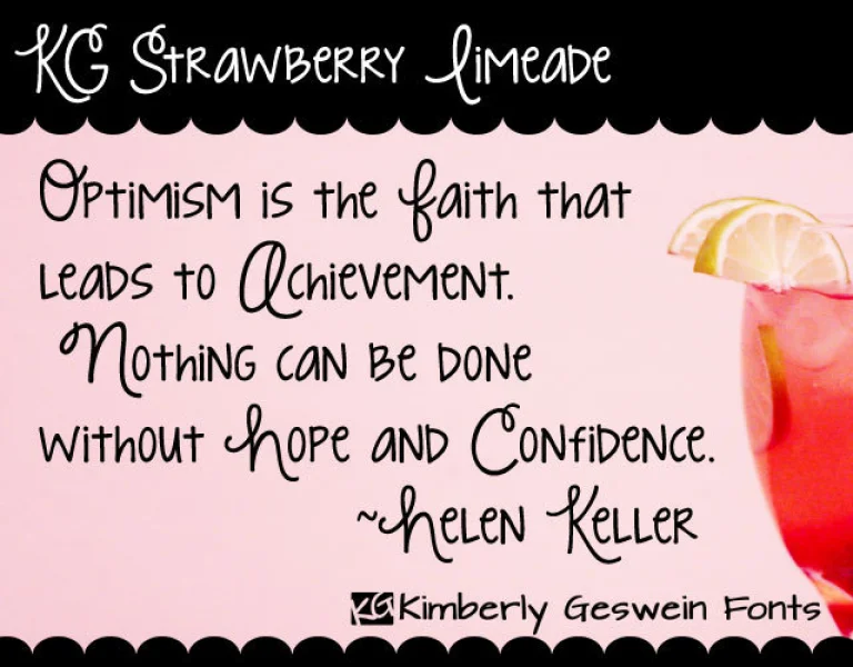 KG Strawberry Limeade Font