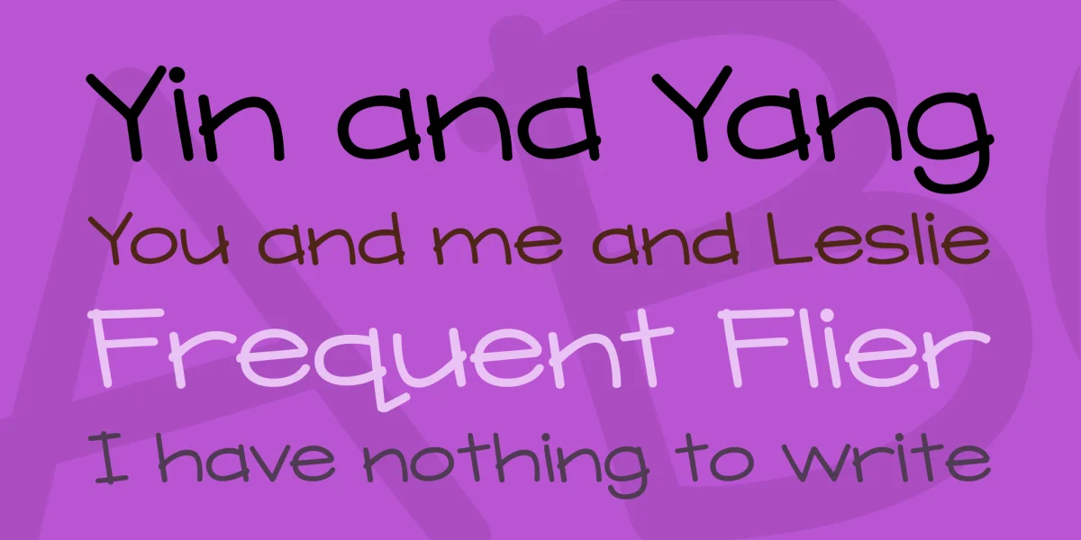 KG What Does the Fox Say Font preview 2