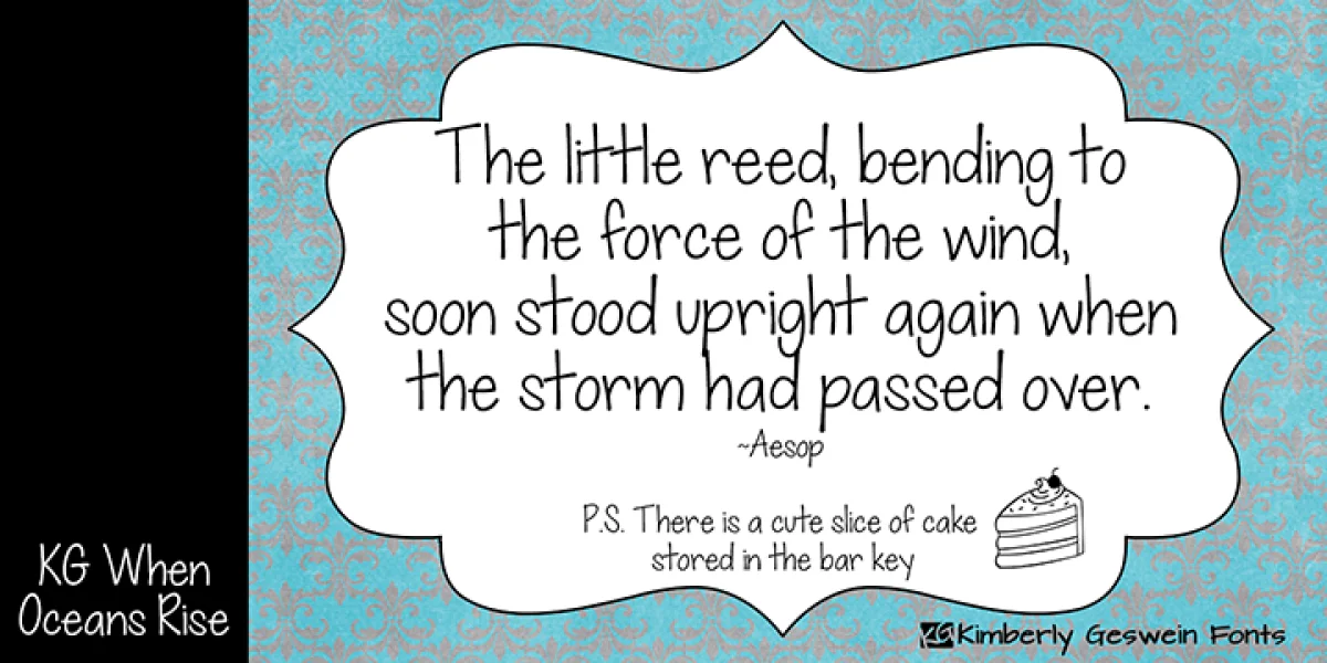 KG When Oceans Rise Font