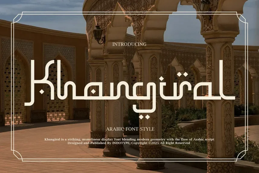 Khangiral – Monolinear Arabic Font preview 2