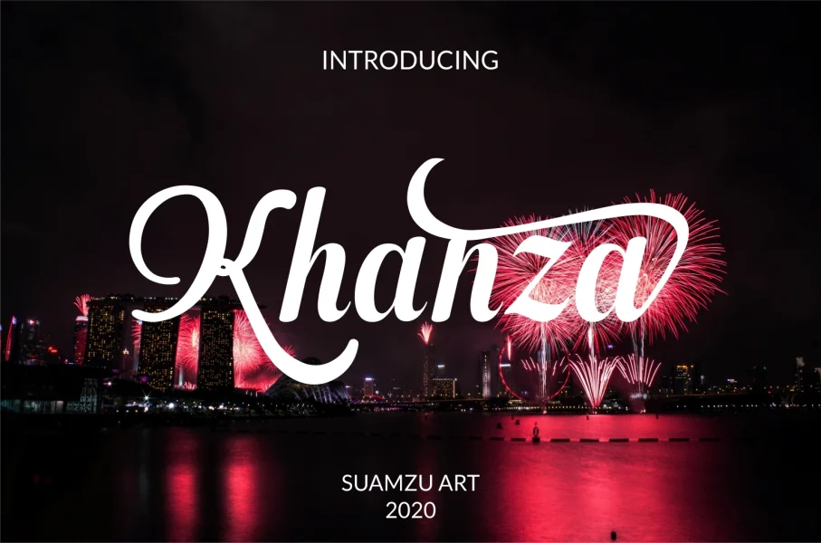 Khanza Font preview 2