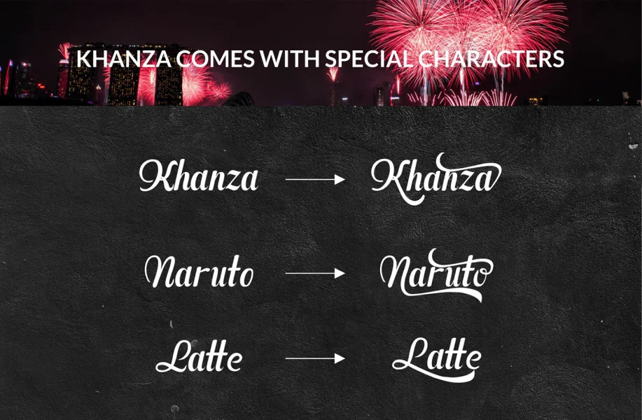 Khanza Font preview 7