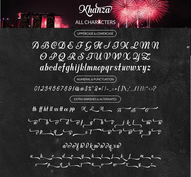 Khanza Font preview 8
