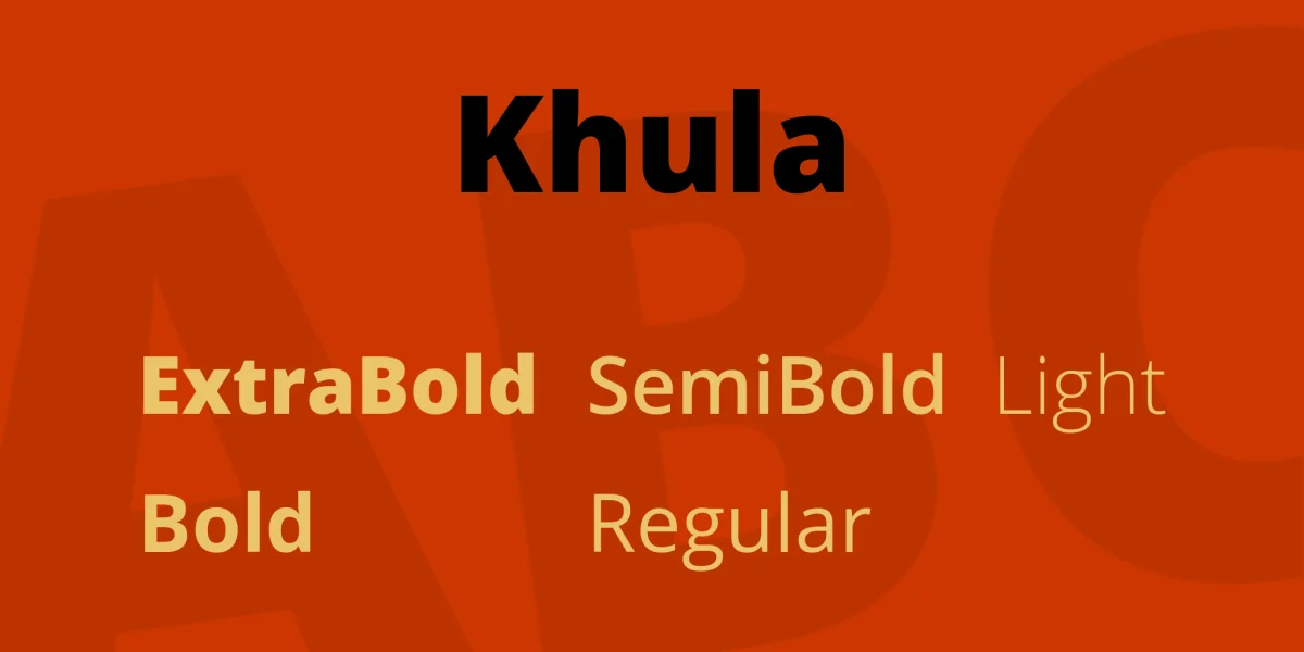 Khula Font Family