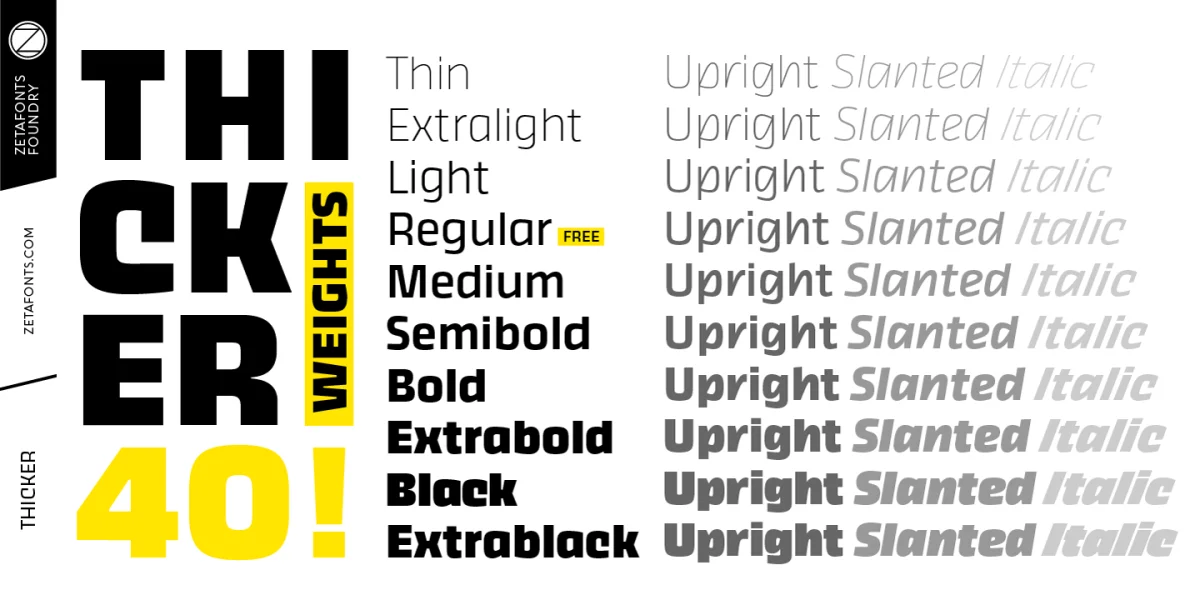 Thicker Trial Font Family preview 2