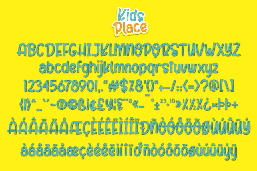 Kids Place Font preview 8