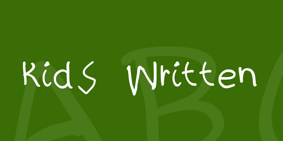 kidS Written Font