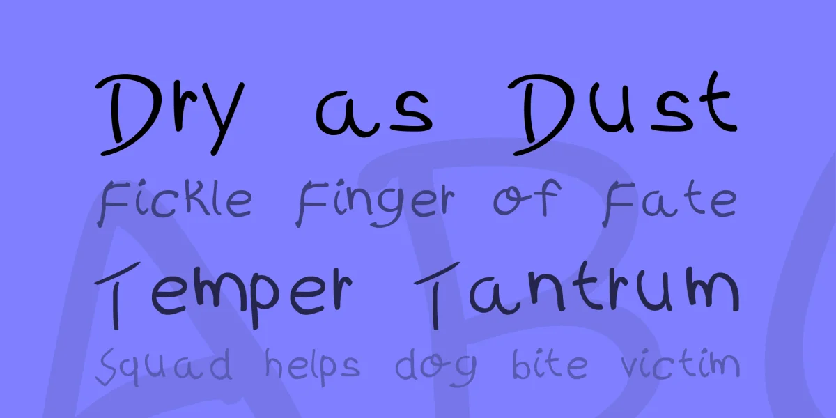 kidS Written Font preview 2