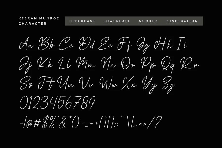 Kieran Munroe Font preview 2