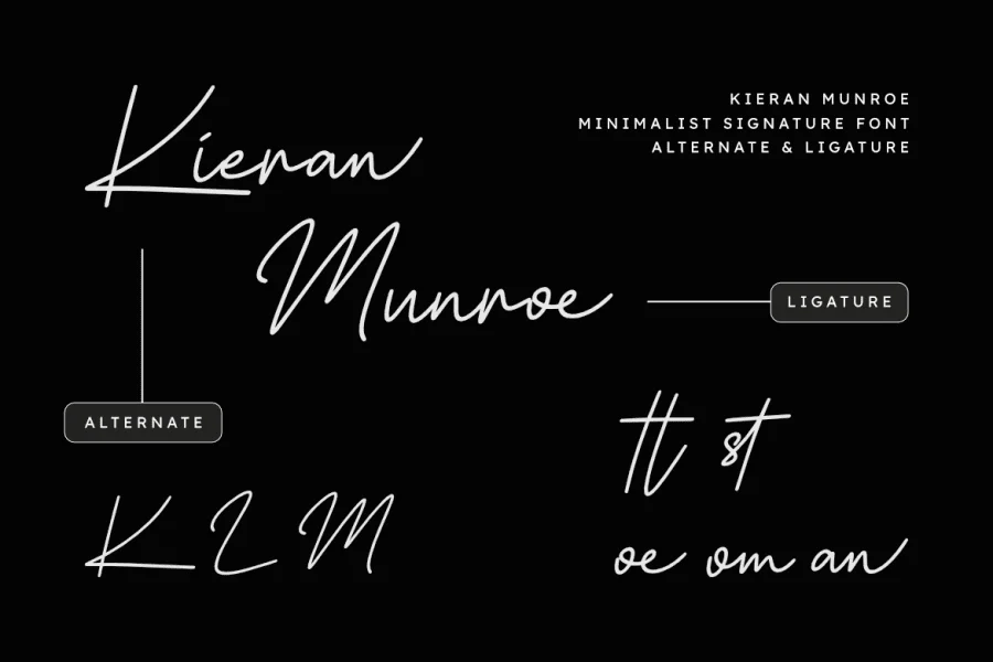 Kieran Munroe Font preview 3