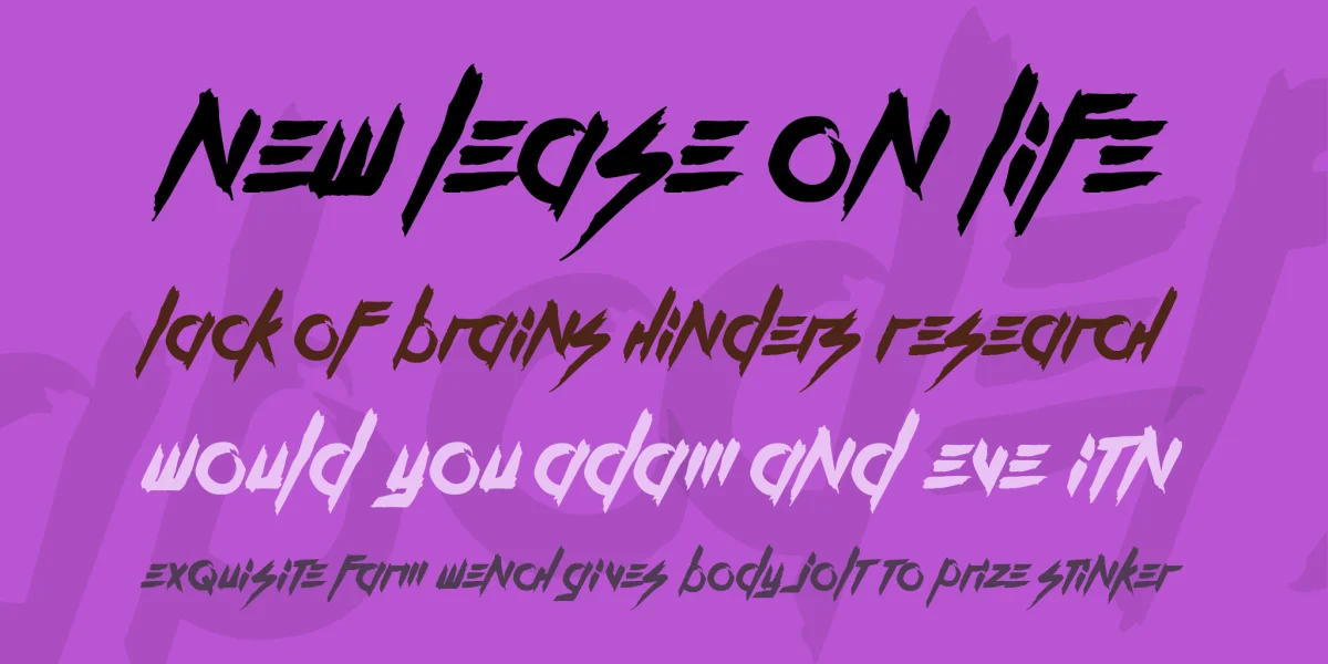Kill The Noise Font preview 2