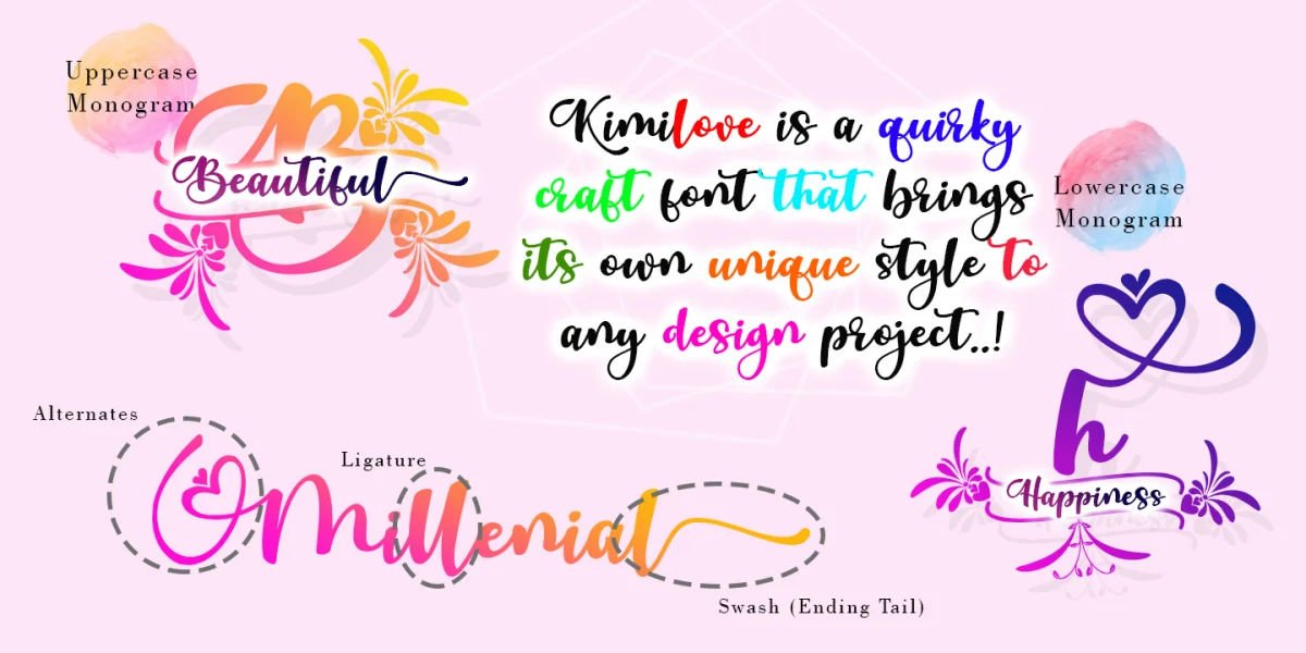 Kimilove Font Family preview 5
