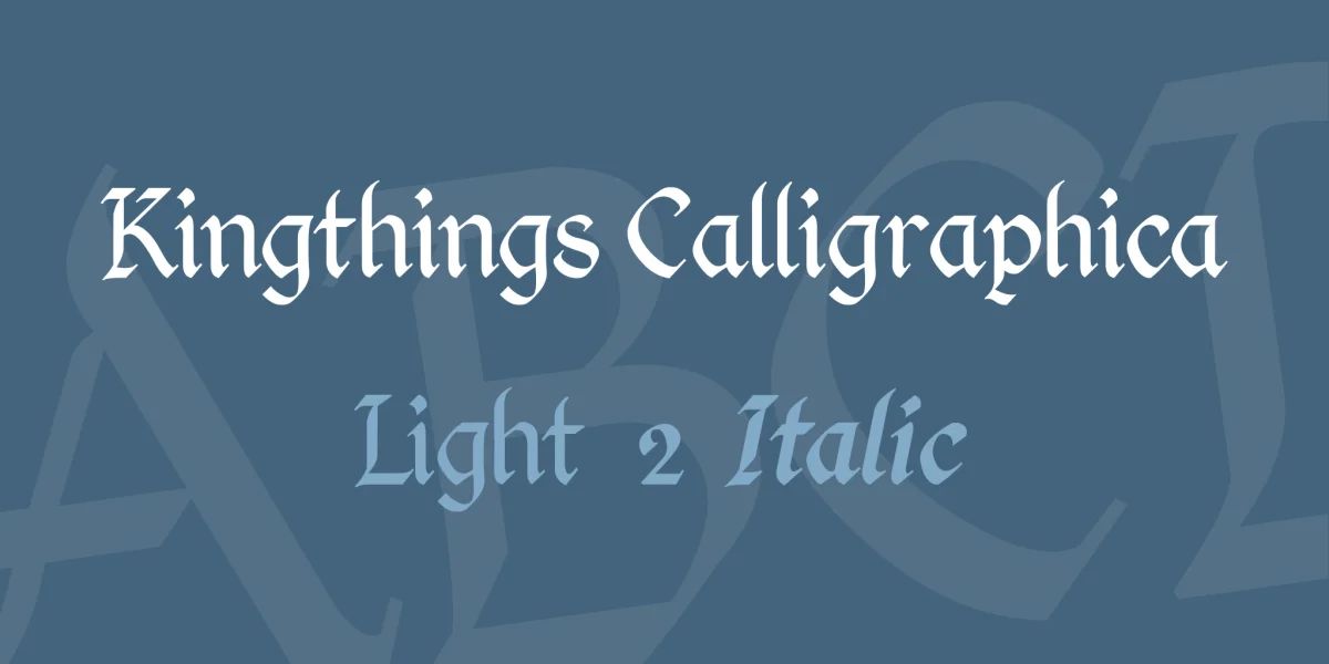 Kingthings Calligraphica Font Family