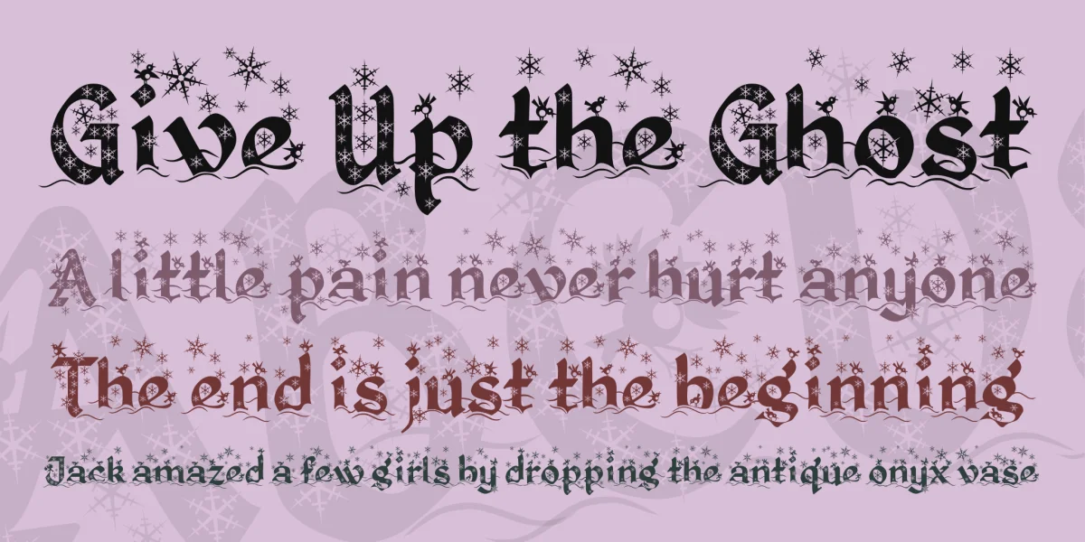 Kingthings Christmas 2 Font preview 2