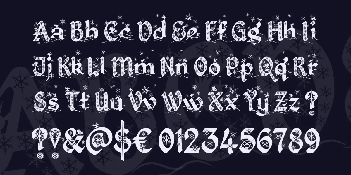 Kingthings Christmas 2 Font preview 3