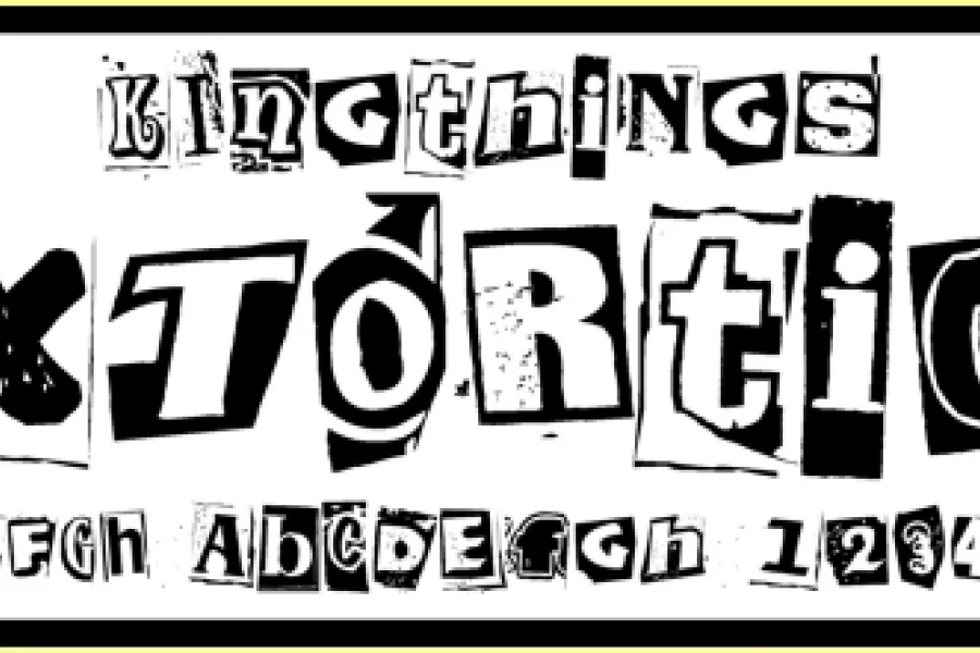 Kingthings Extortion Font
