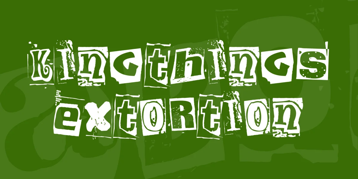 Kingthings Extortion Font preview 2