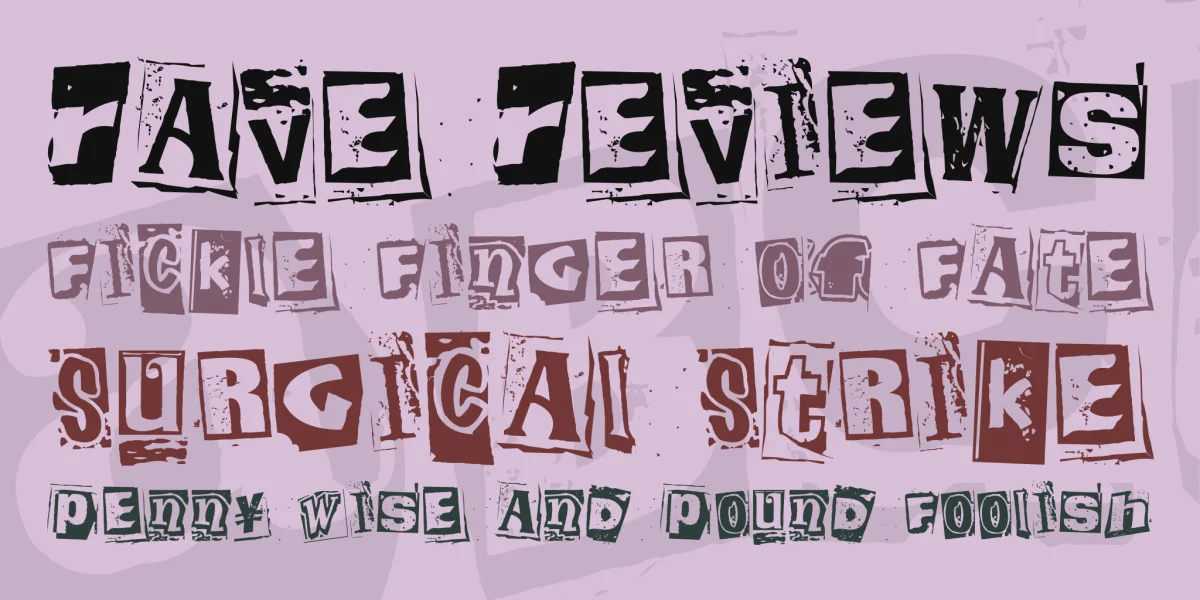 Kingthings Extortion Font preview 3