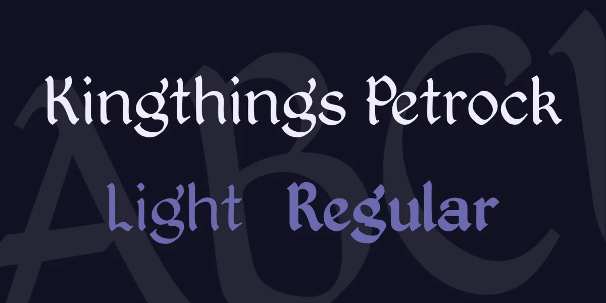 Kingthings Petrock Font Family
