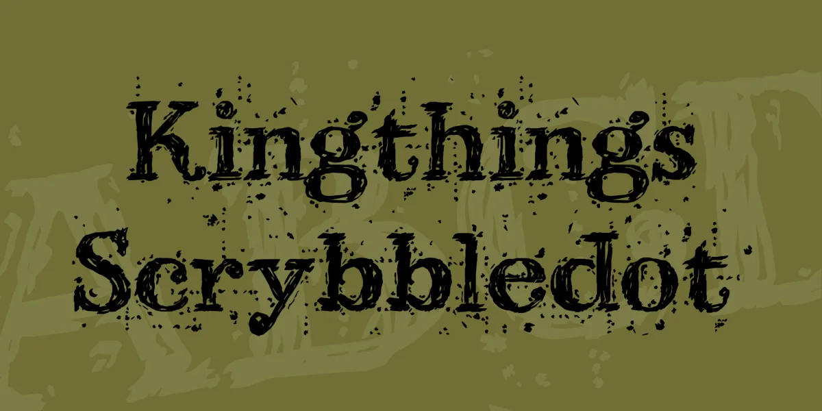 Kingthings Scrybbledot Font