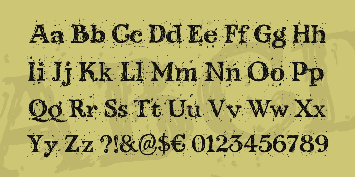 Kingthings Scrybbledot Font preview 3