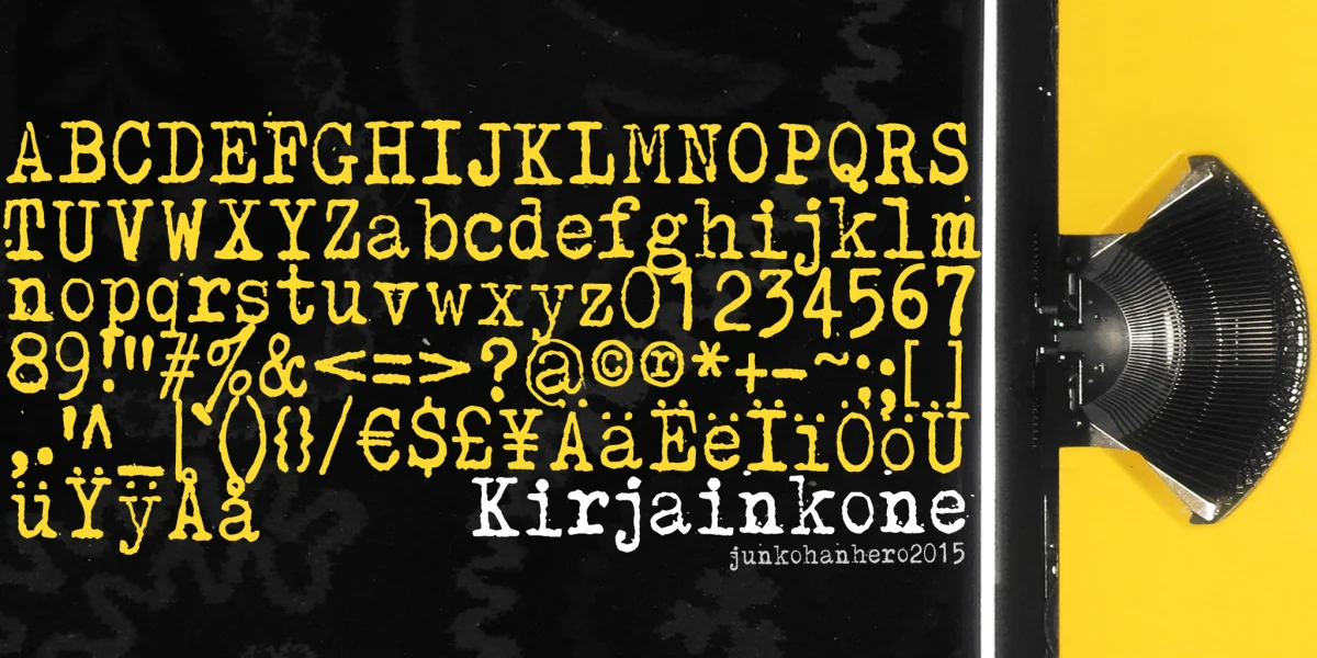 Kirjainkone Font preview 2
