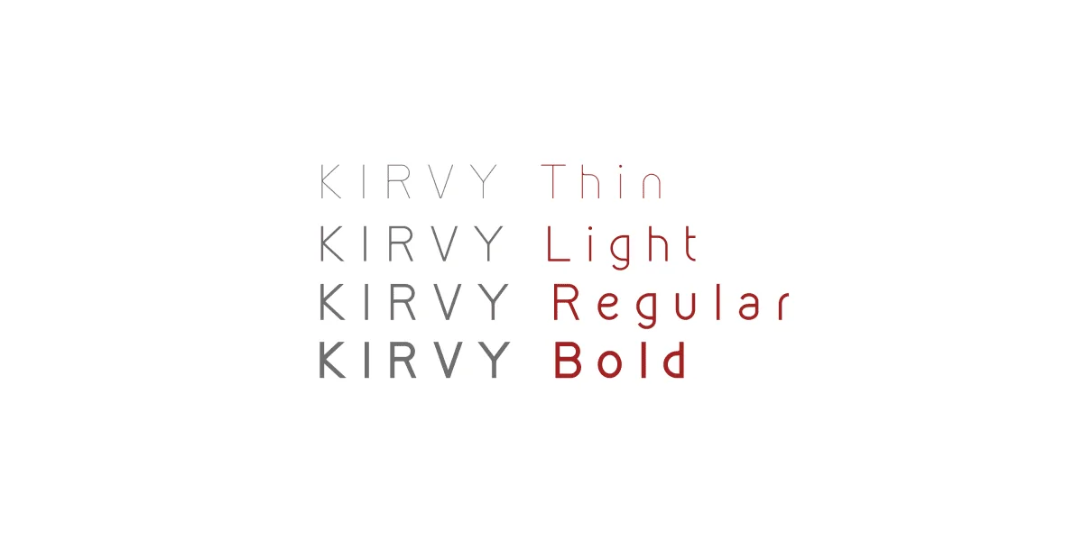 Kirvy Font Family preview 3