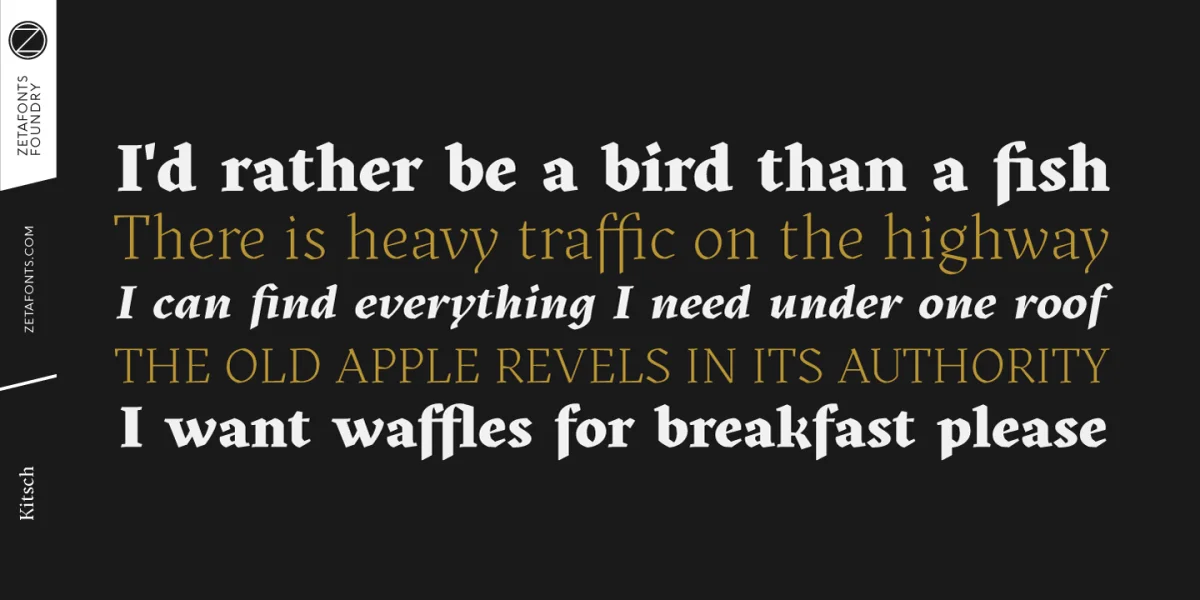 Kitsch Font Family preview 3