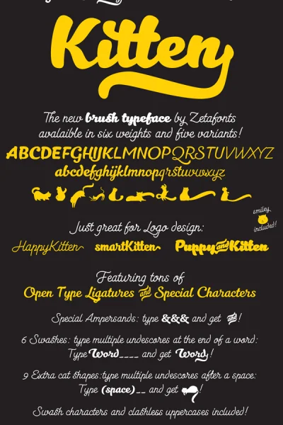 Kitten Font Family preview 13
