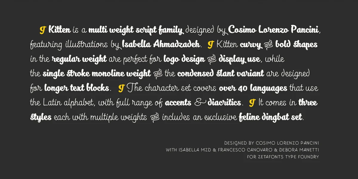 Kitten Font Family preview 2