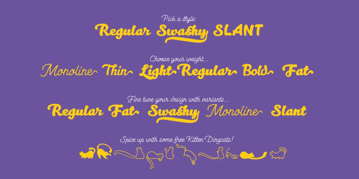 Kitten Font Family preview 4