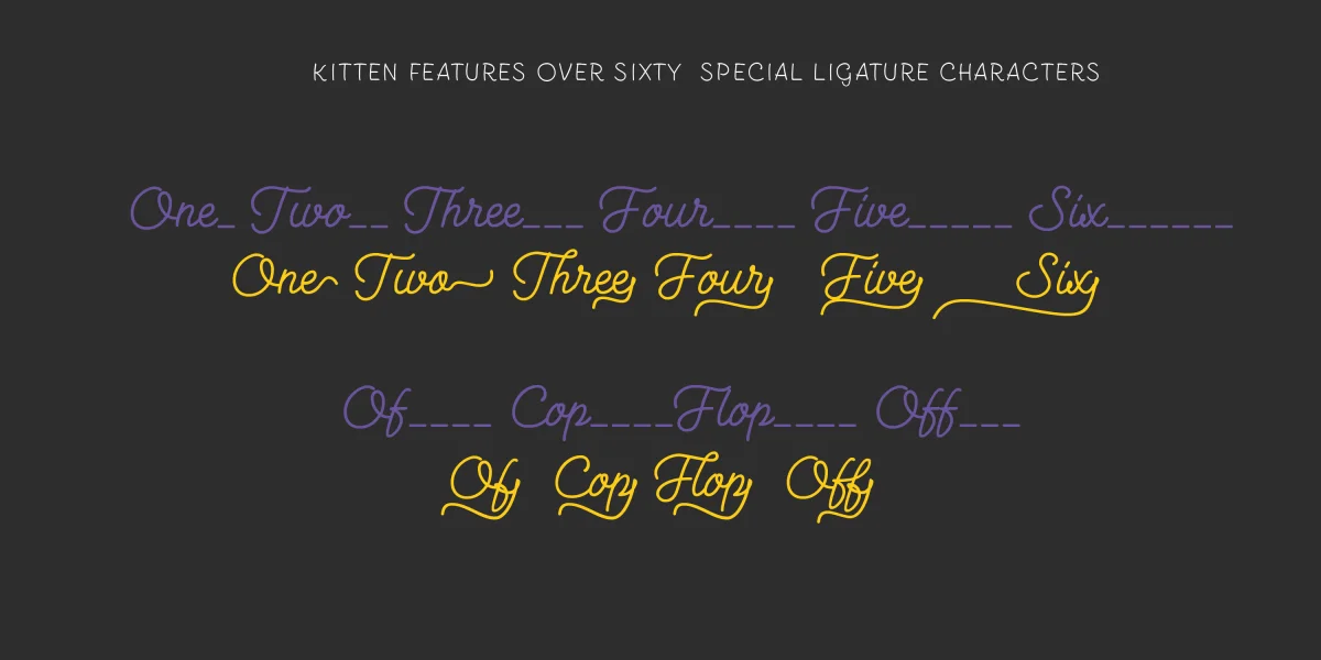 Kitten Font Family preview 5