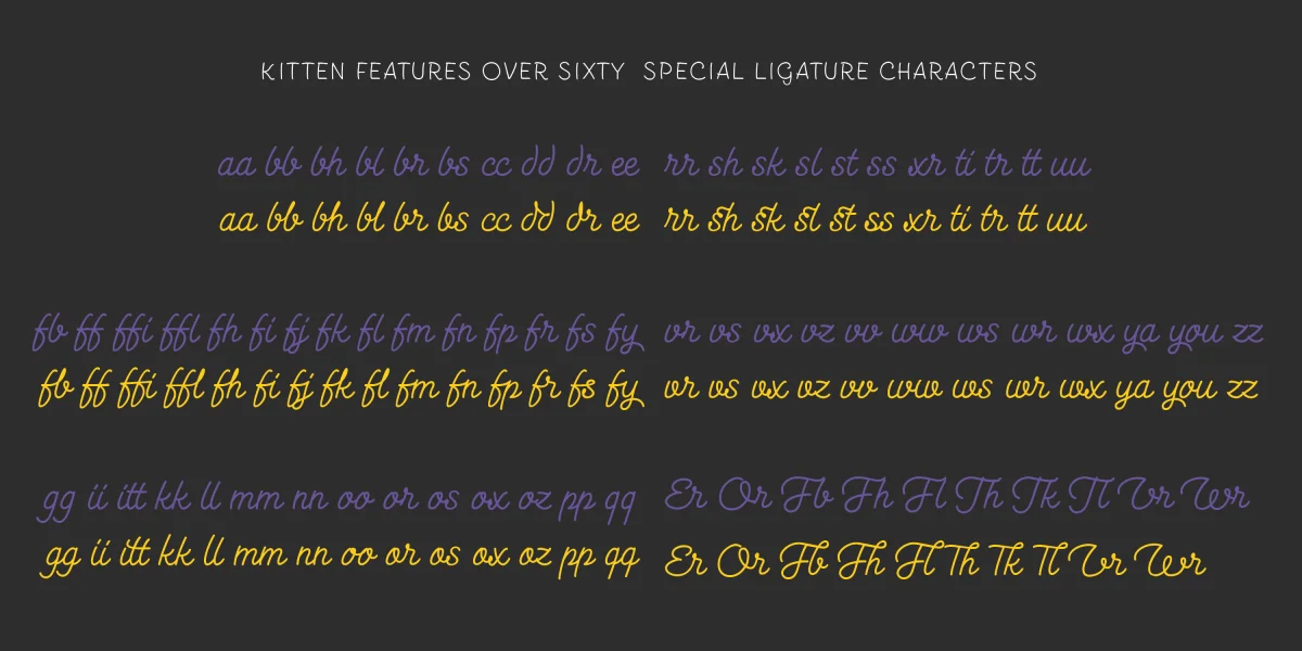 Kitten Font Family preview 6