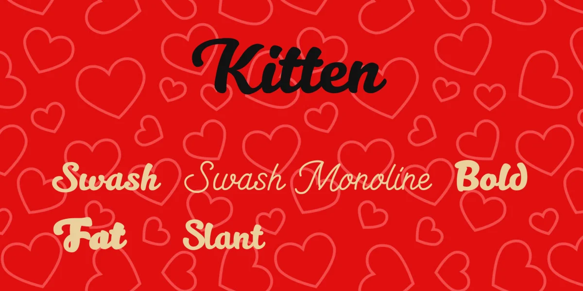 Kitten Font Family preview 9